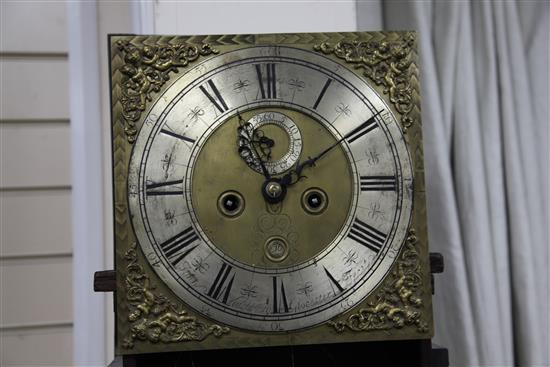 John Naishbourn of Gloucester. An early 18th century eight day longcase clock, 6ft 7in.
